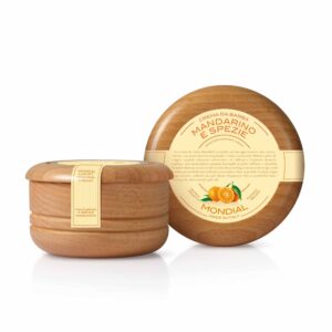 Mondial Classic Luxury Shaving Cream Mandarino e Spezie Wooden Bowl