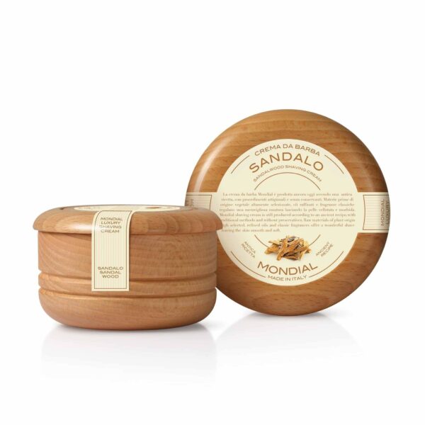 Mondial Classic Luxury Shaving Cream Sandalo Wooden Bowl