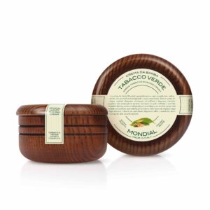 Mondial Classic Luxury Shaving Cream Tabacco Verde Wooden Bowl